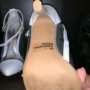 White & clear heels